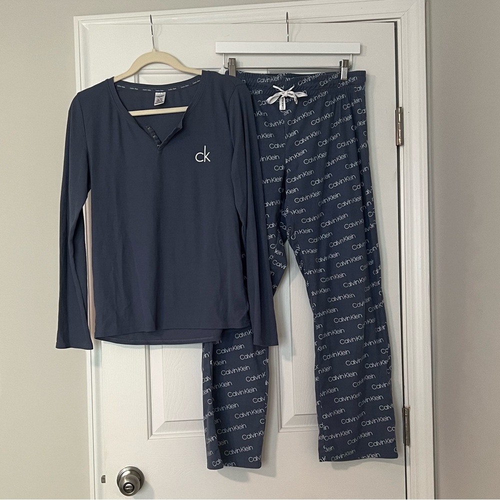 Calvin Klein Navy Logo Pajama Set